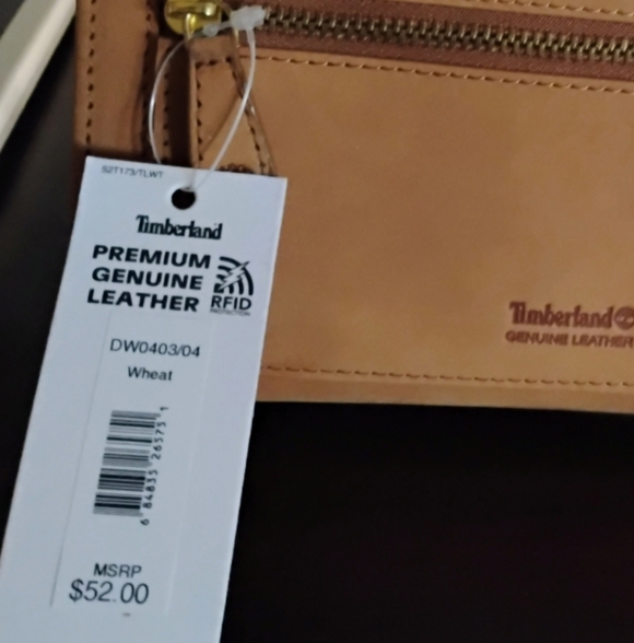 Timberland Tan Suede Leather, Unisex Wallet - Picture 4 of 4